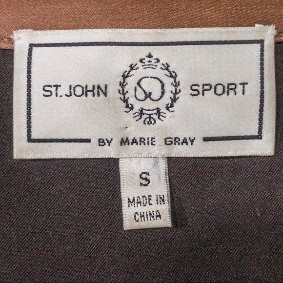 St. John Vintage S/M Adjustable Field Jacket Brown - Picture 12 of 15